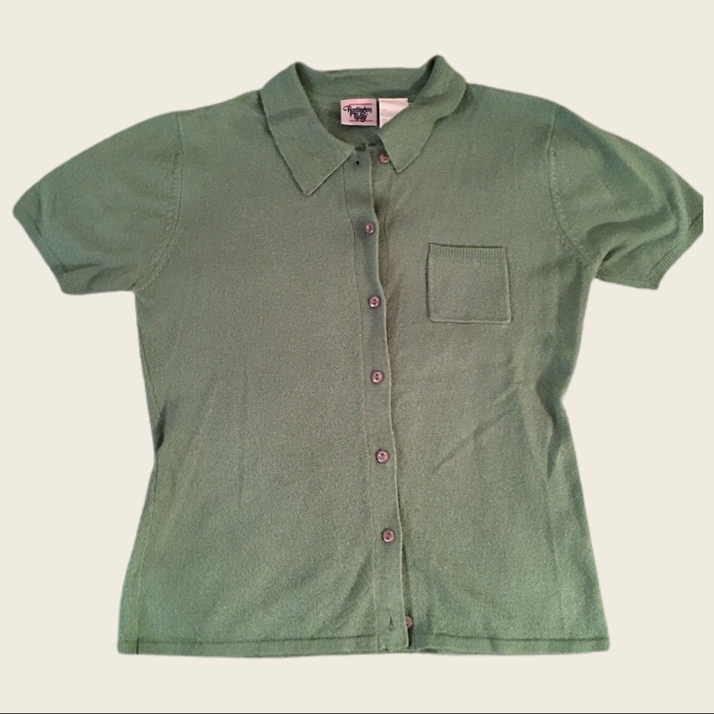 Green collared Shirt